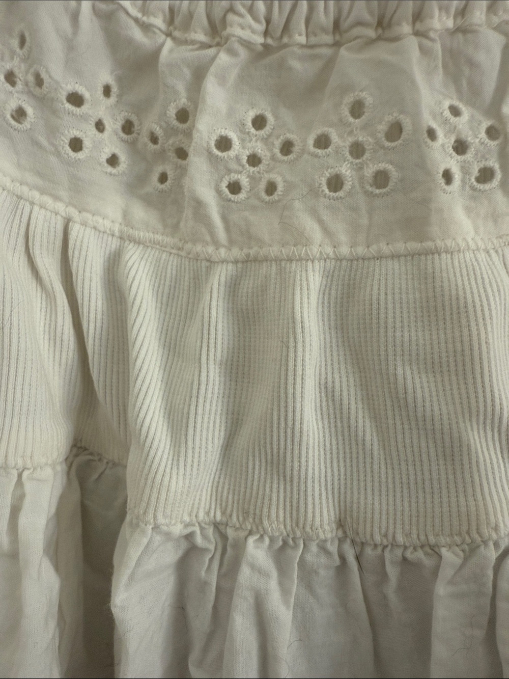 Free People Ivory Eyelet Cotton Skirt - Picture 3 of 4